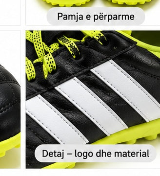 Adidas – Atlete Futbolli Turf, E Zezë / Neon