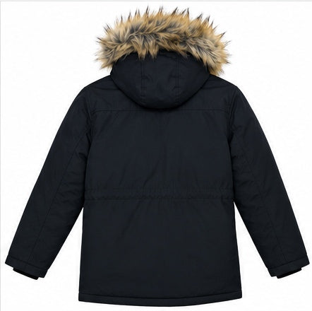 Threadbare Estate – Xhaketë Parka për Meshkuj me Kapuç – E Zezë – S