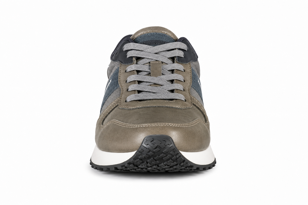 Carrera sneakers – grijs/taupe met blauwe details